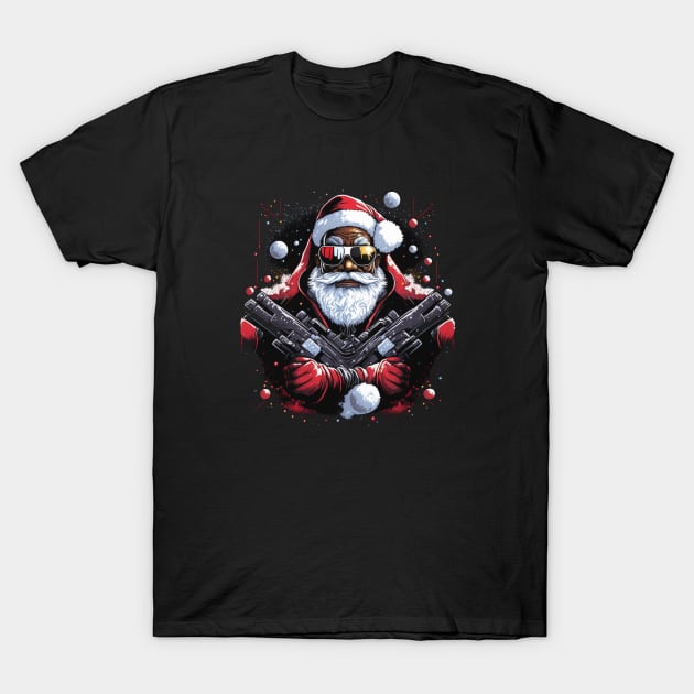 Hood Santa, Black Santa, Afro Santa, Black Christmas T-Shirt by UrbanLifeApparel